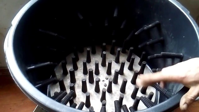Самодельная перосъемная машина из стиральной машины