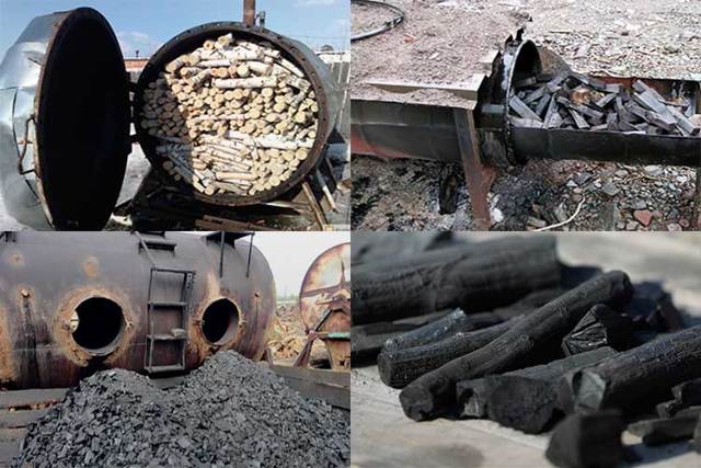Бочка для изготовления древесного угля