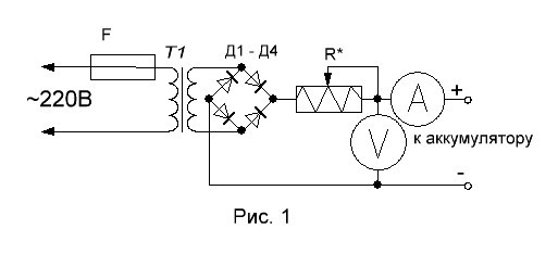 Схема регулятора тока для зарядного устройства