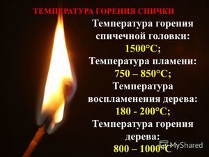Температура горения зажигалки газовой
