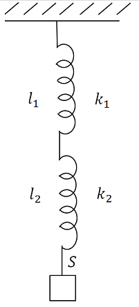 Коэффициент жесткости при последовательном соединении пружин
