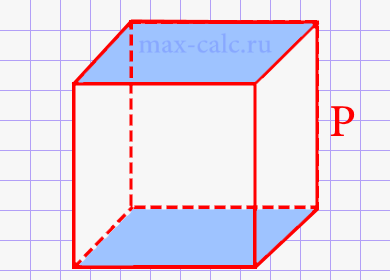 Чему равна площадь всех граней куба