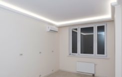 Подсветка потолка по периметру светодиодной лентой