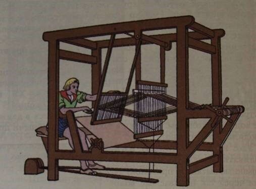 Примитивный ткацкий станок был изобретен в эпоху