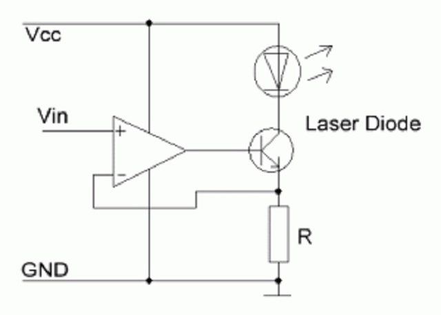 Схема подключения лазерного диода
