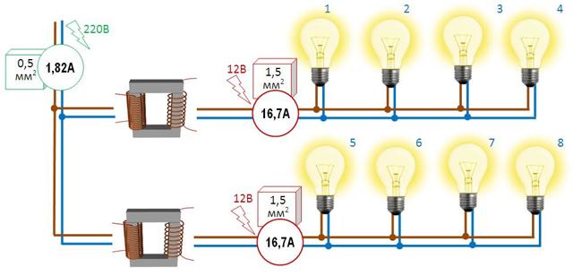 Как соединить провода точечных светильников