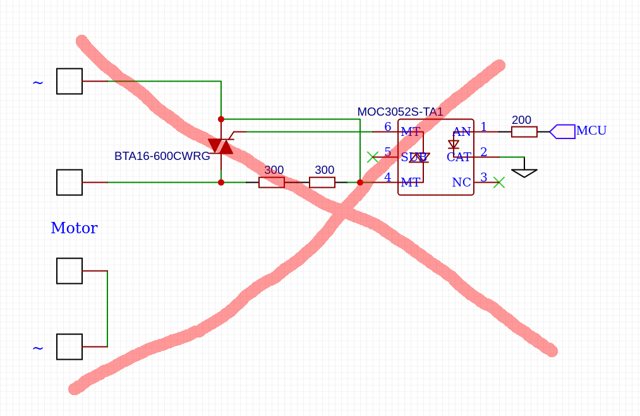 Управление симистором через транзистор