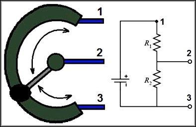 Схема подключения потенциометра с 3 контактами