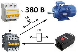 Схема подключения 3х фазного двигателя на 380