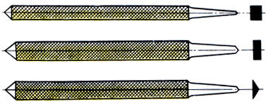 Назовите формы поперечного сечения напильника