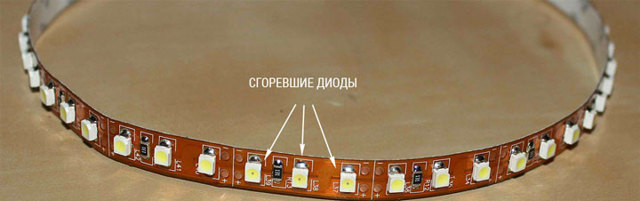 Подключение светодиодной ленты сечение провода