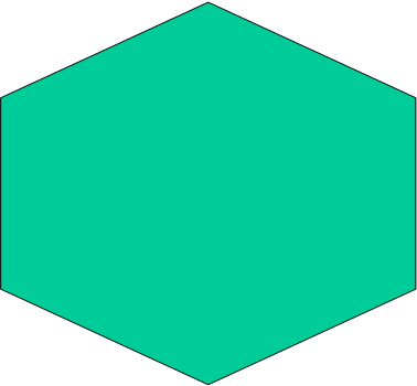 Как нарисовать шестиугольник в круге
