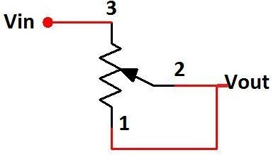 Схема подключения потенциометра с 3 контактами