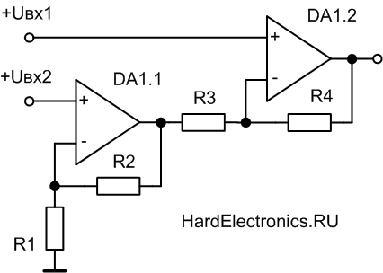 Схема микрофонного усилителя на lm358