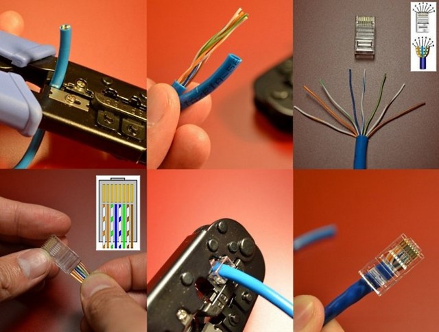 Как соединить utp кабель