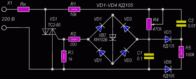Схема регулятора мощности на т142 80 2