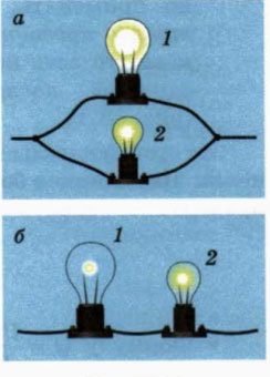 Параллельное подключение лампочек схема