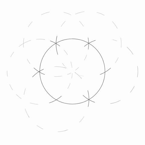 Как нарисовать шестиугольник с помощью циркуля
