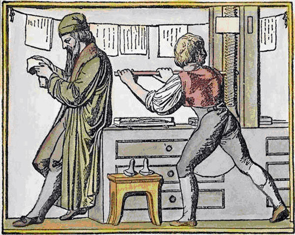 Кто в 1450 году изобрел печатный станок