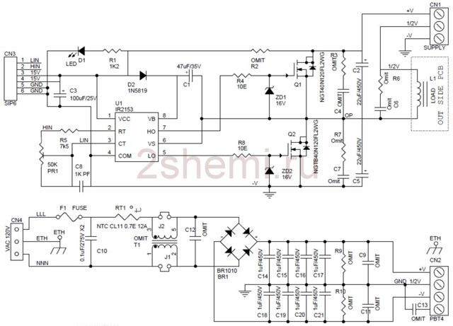 Схема зарядного устройства на микросхеме 2153 с